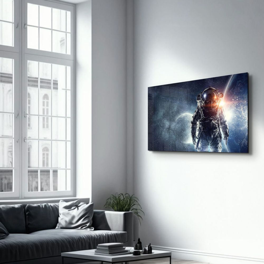 Other wall decoration - The Cool Astronaut In Space | Glass Wall Art - ARTDESIGNA