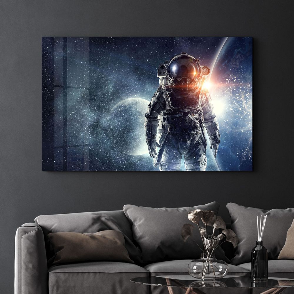 Other wall decoration - The Cool Astronaut In Space | Glass Wall Art - ARTDESIGNA