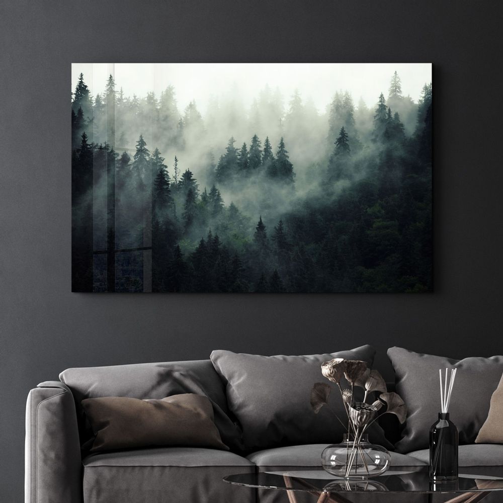 Autres décorations murales - Black Forest | Glass Wall Art - ARTDESIGNA
