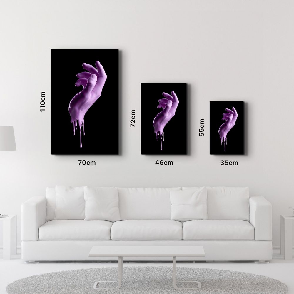 Autres décorations murales - Pink Hand | Glass Wall Art - ARTDESIGNA