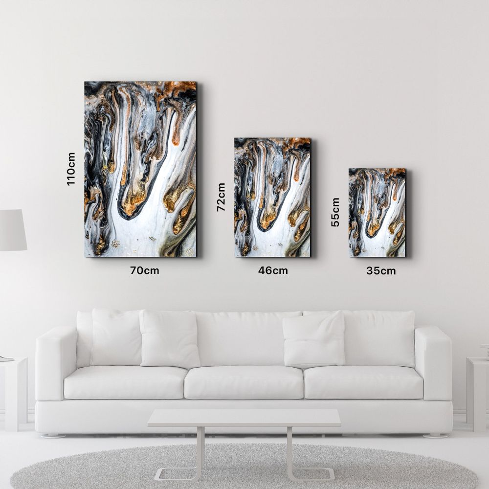 Autres décorations murales - Melting Gold | Glass Wall Art - ARTDESIGNA