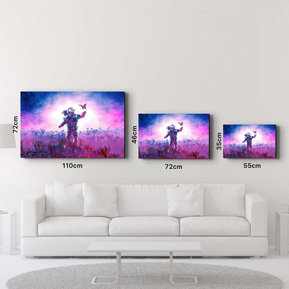 Other wall decoration - Astronaut With Butterfly | Glass Wall Art - ARTDESIGNA