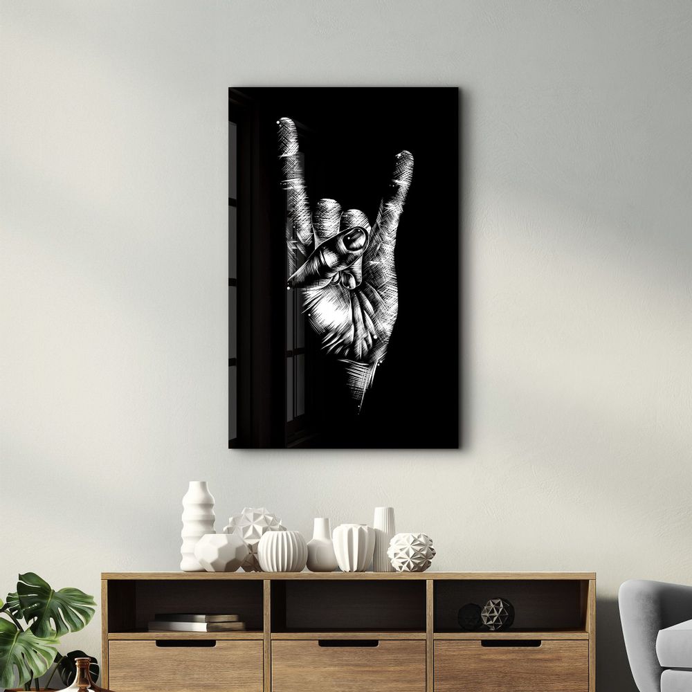Autres décorations murales - Forever Rock N Roll | Glass Wall Art - ARTDESIGNA