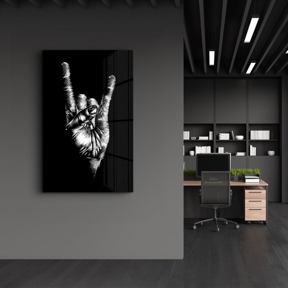 Autres décorations murales - Forever Rock N Roll | Glass Wall Art - ARTDESIGNA
