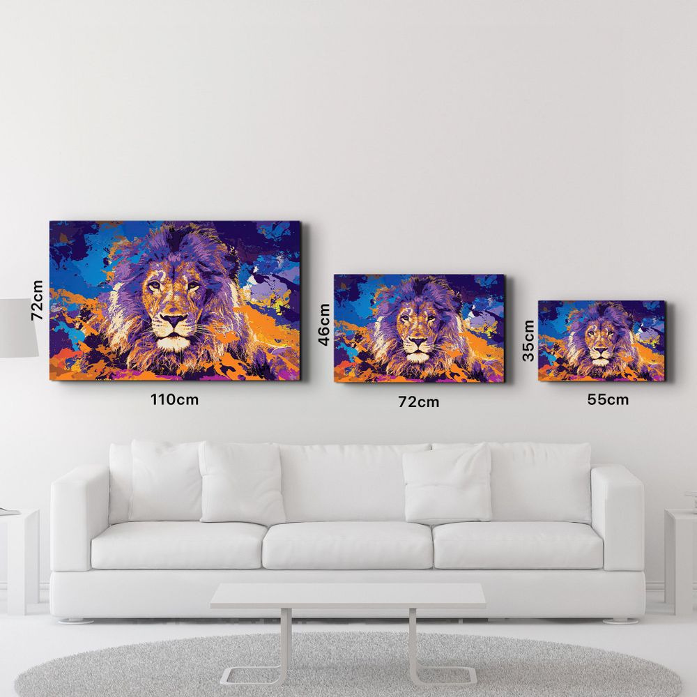 Autres décorations murales - The Lion In Colors | Glass Wall Art - ARTDESIGNA