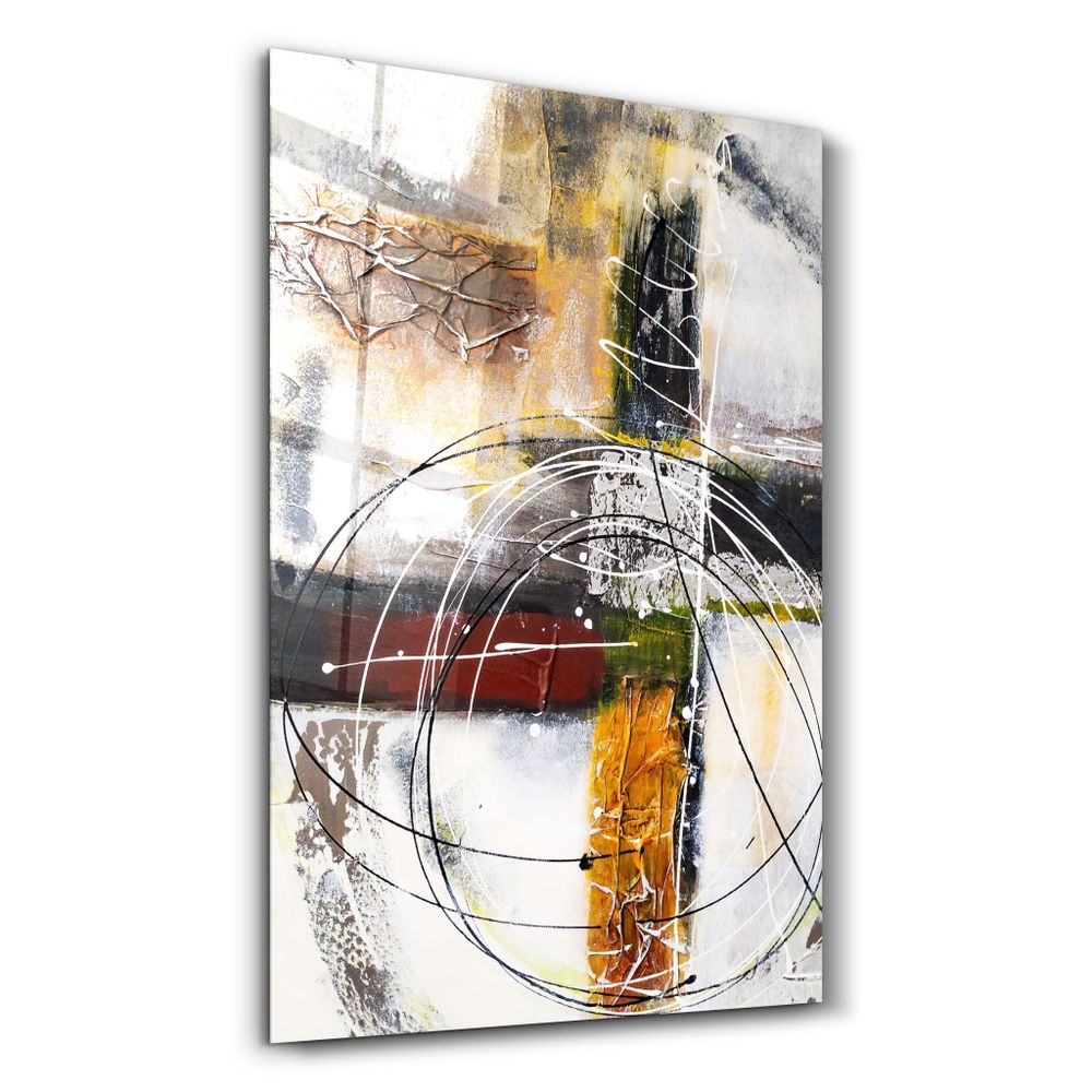 Autres décorations murales - Abstract Oil Painting V2 | Glass Wall Art - ARTDESIGNA