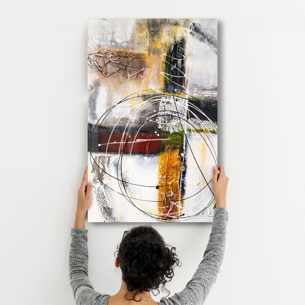 Autres décorations murales - Abstract Oil Painting V2 | Glass Wall Art - ARTDESIGNA