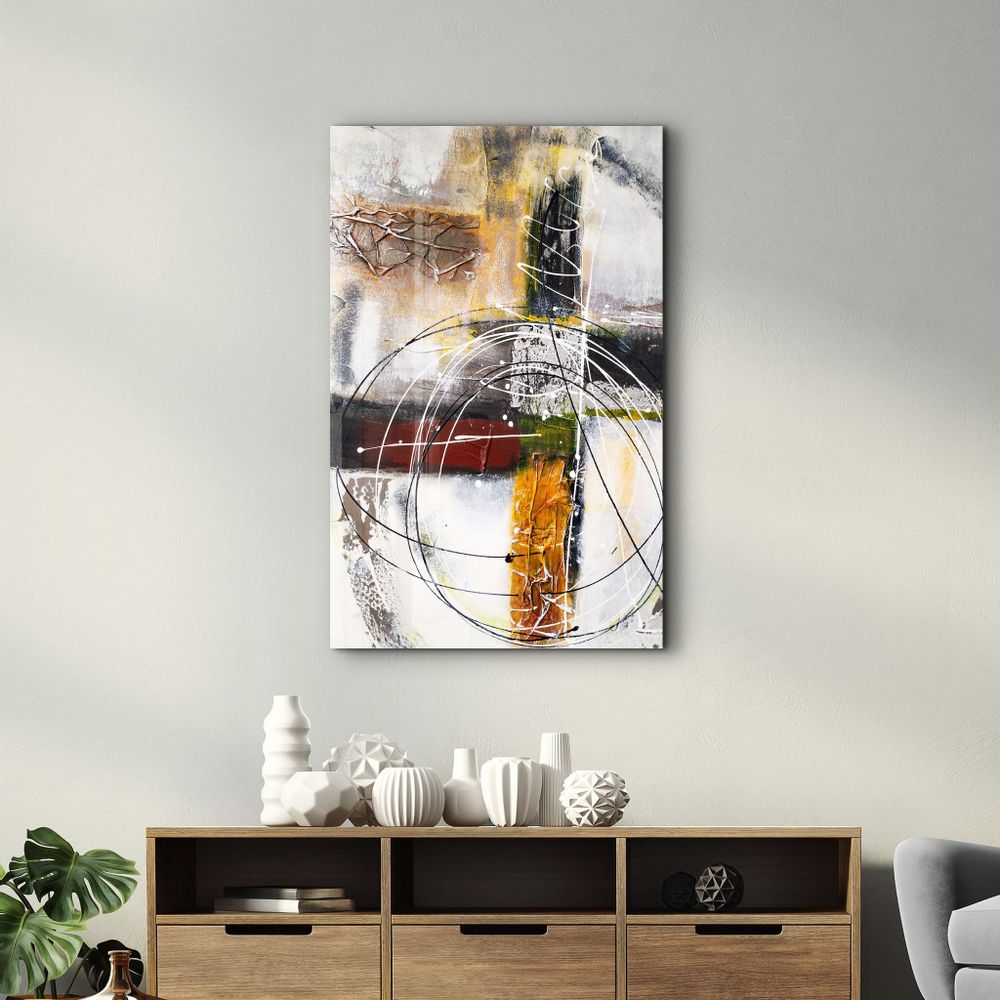 Autres décorations murales - Abstract Oil Painting V2 | Glass Wall Art - ARTDESIGNA