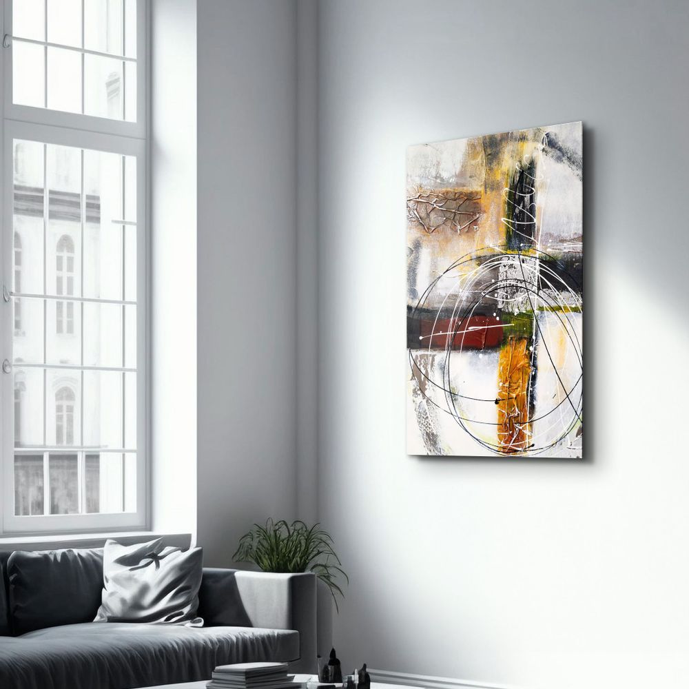 Autres décorations murales - Abstract Oil Painting V2 | Glass Wall Art - ARTDESIGNA