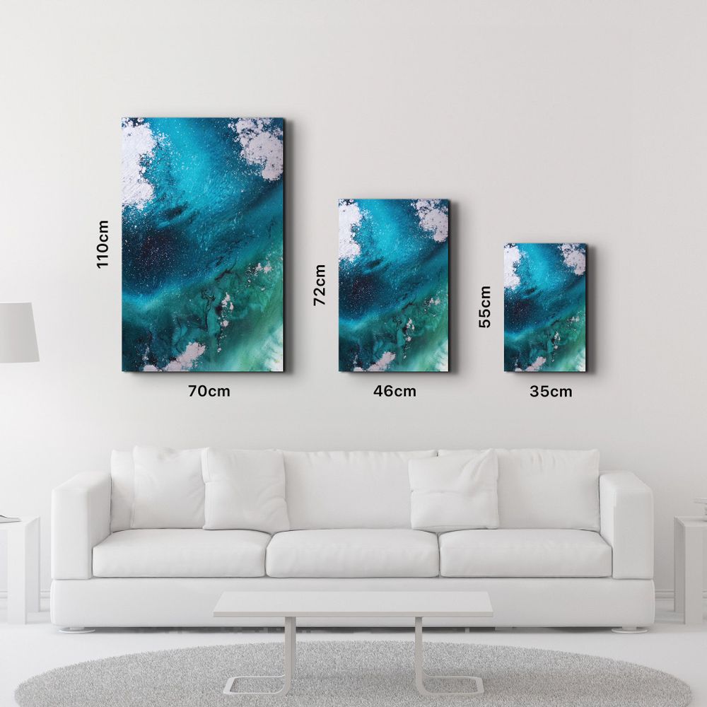 Autres décorations murales - Bird's Eye In Blue | Glass Wall Art - ARTDESIGNA