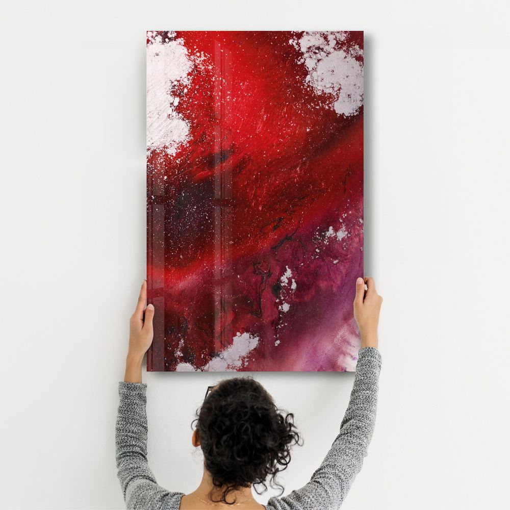 Autres décorations murales - Bird's Eye In Red | Glass Wall Art - ARTDESIGNA