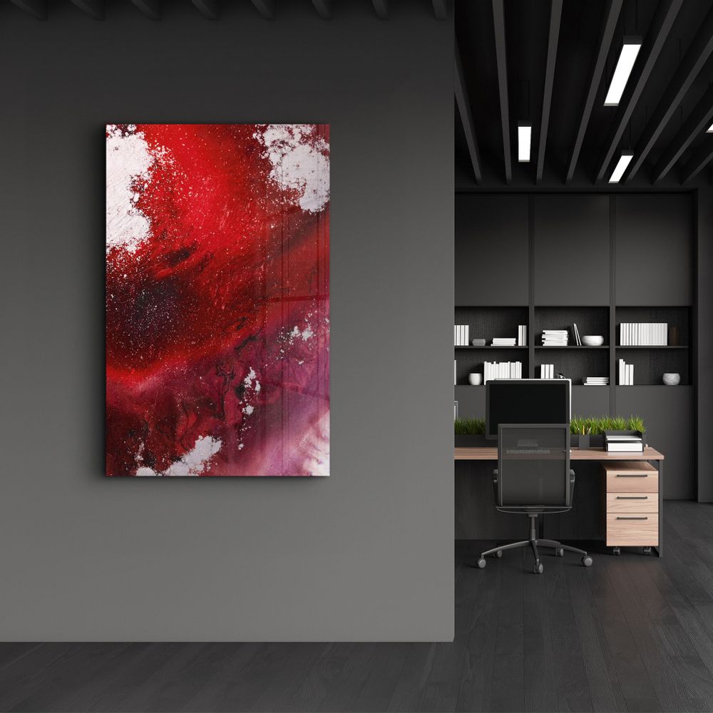 Autres décorations murales - Bird's Eye In Red | Glass Wall Art - ARTDESIGNA