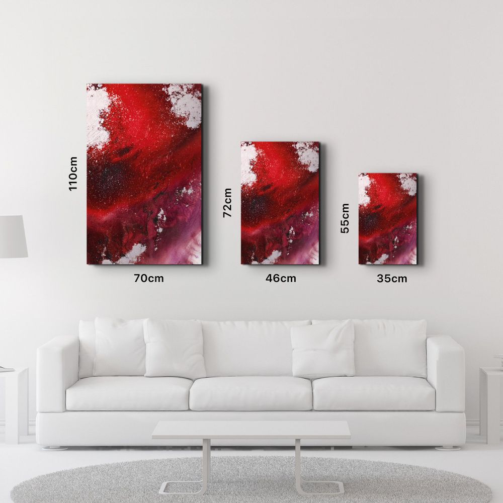 Autres décorations murales - Bird's Eye In Red | Glass Wall Art - ARTDESIGNA