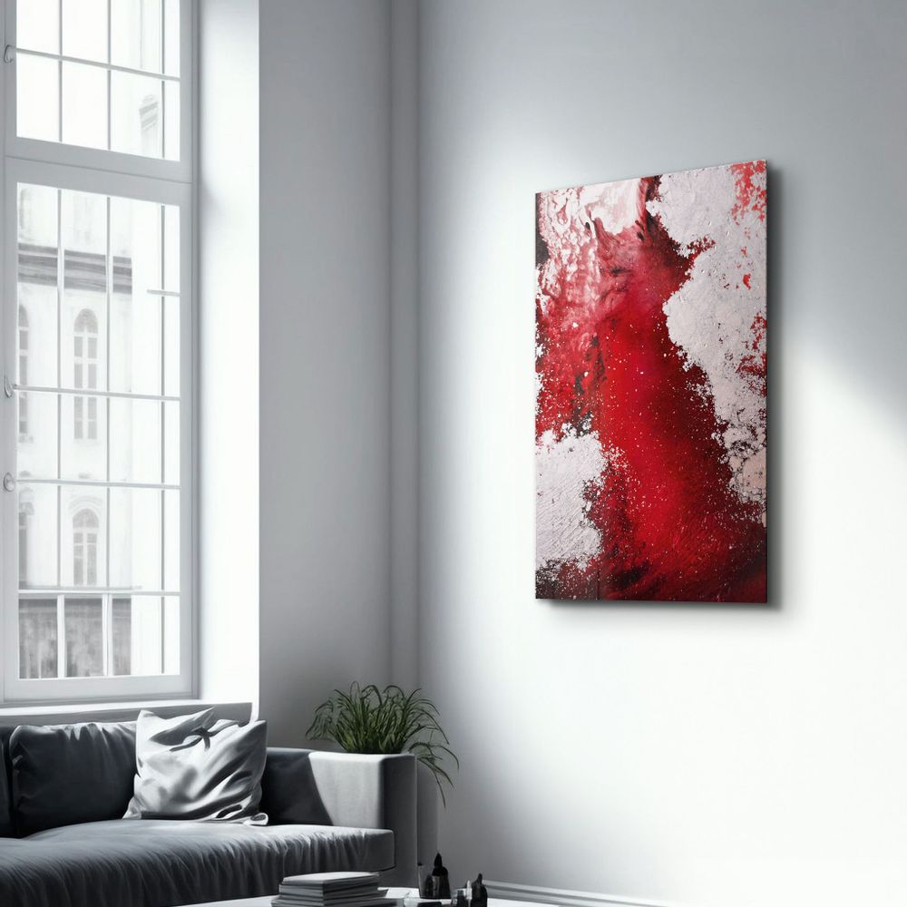 Other wall decoration - Bird's Eye In Red V3 | Glass Wall Art - ARTDESIGNA