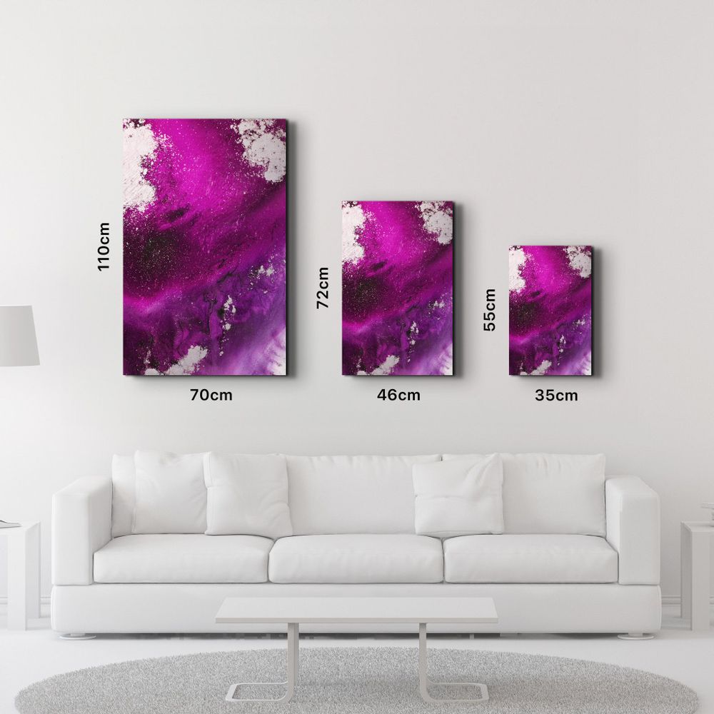 Autres décorations murales - Bird's Eye In Purple V3 | Glass Wall Art - ARTDESIGNA