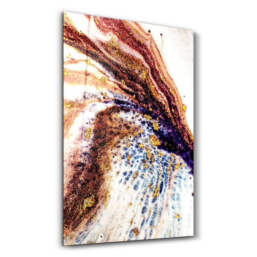 Other wall decoration - Gold Particles | Glass Wall Art - ARTDESIGNA