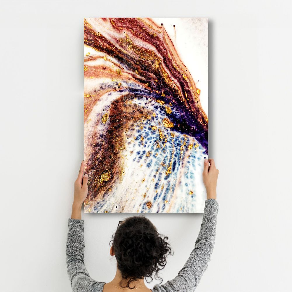 Other wall decoration - Gold Particles | Glass Wall Art - ARTDESIGNA