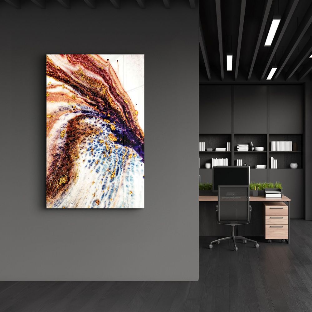 Other wall decoration - Gold Particles | Glass Wall Art - ARTDESIGNA