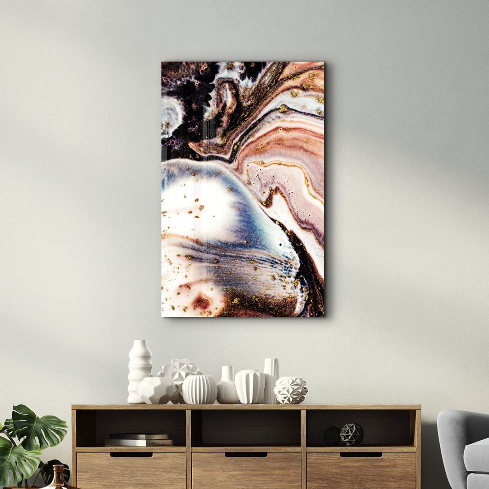 Other wall decoration - The Woman In Dark Blue | Glass Wall Art - ARTDESIGNA