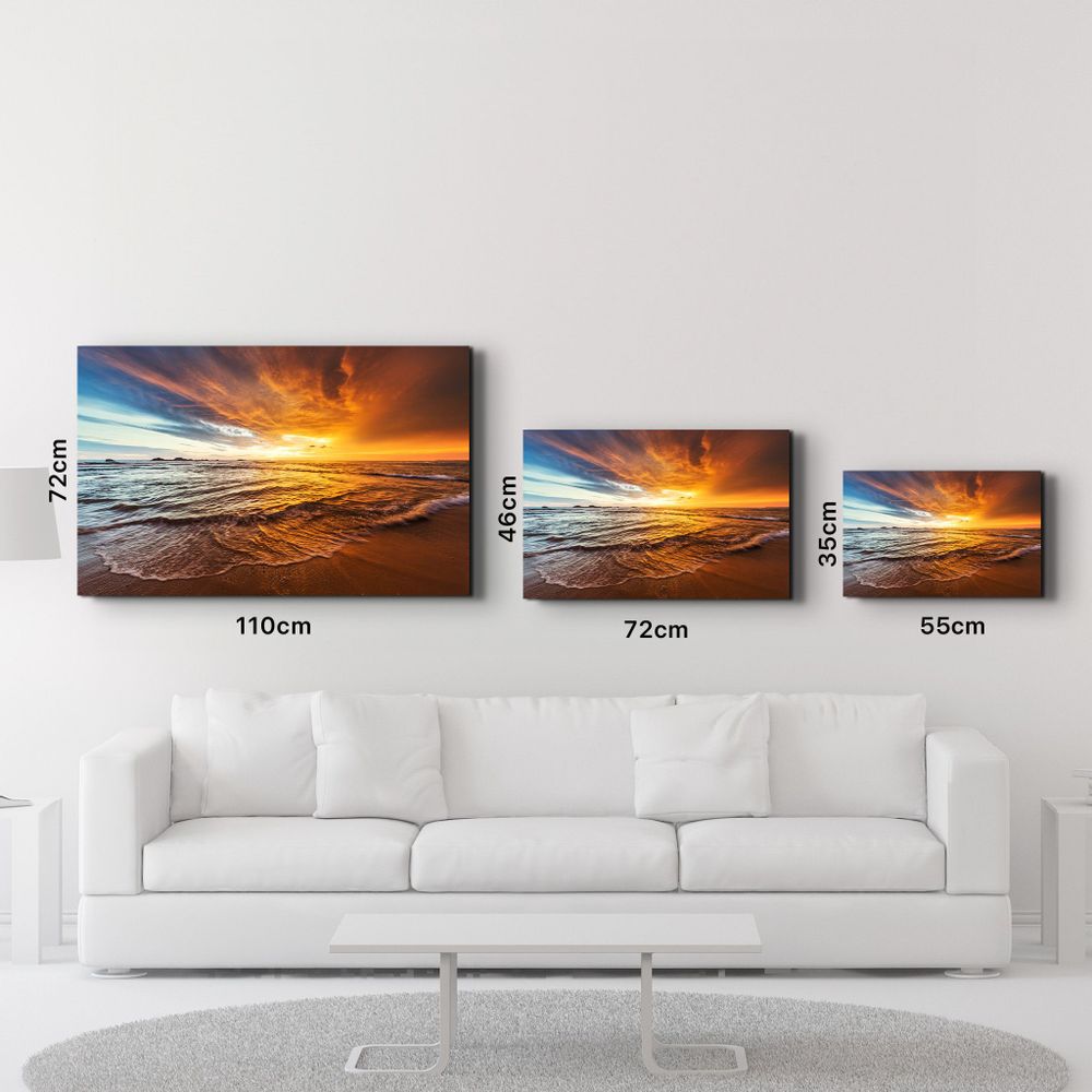 Other wall decoration - Endless Ocean Wtih Sunset | Glass Wall Art - ARTDESIGNA