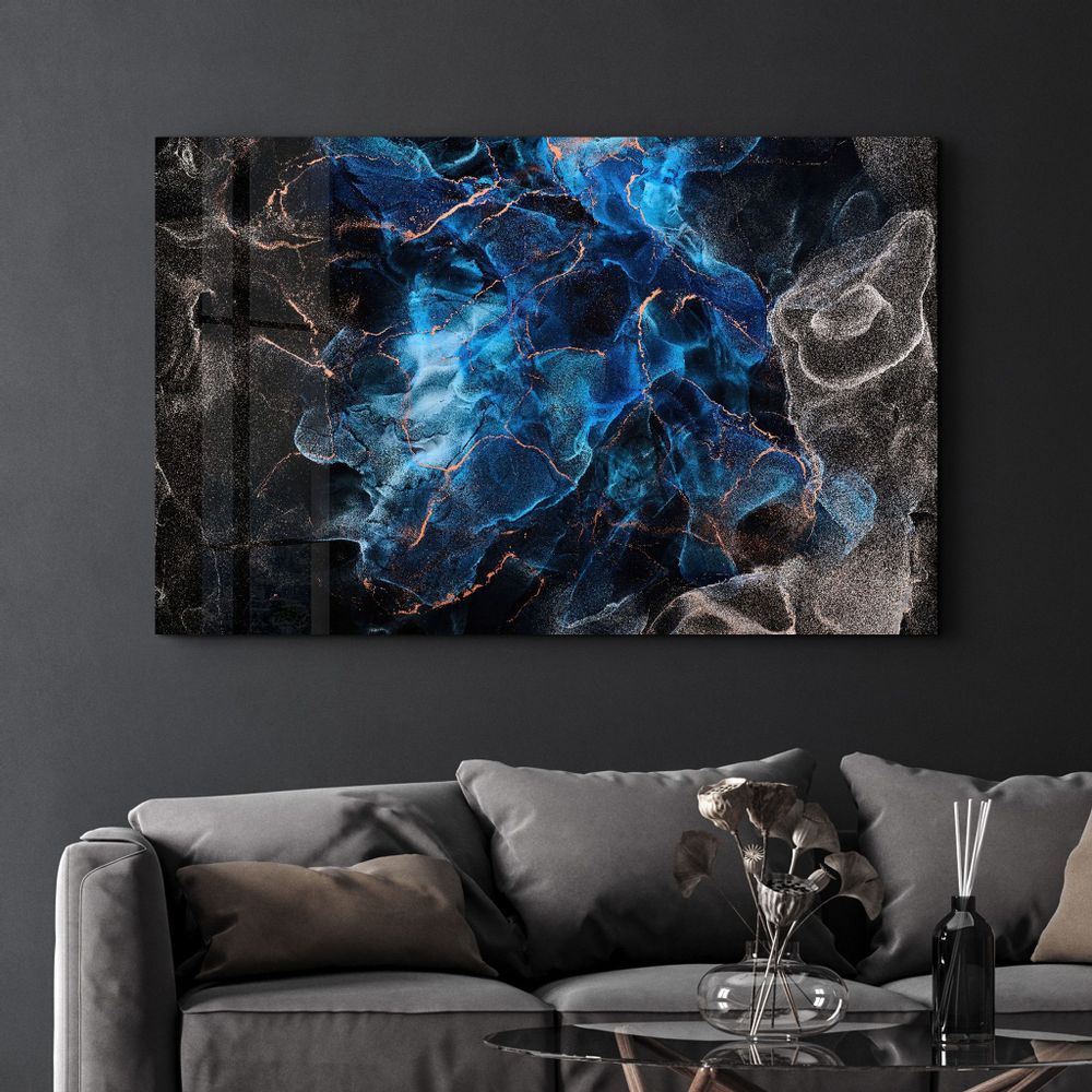 Autres décorations murales - Marble Design V1 | Glass Wall Art - ARTDESIGNA