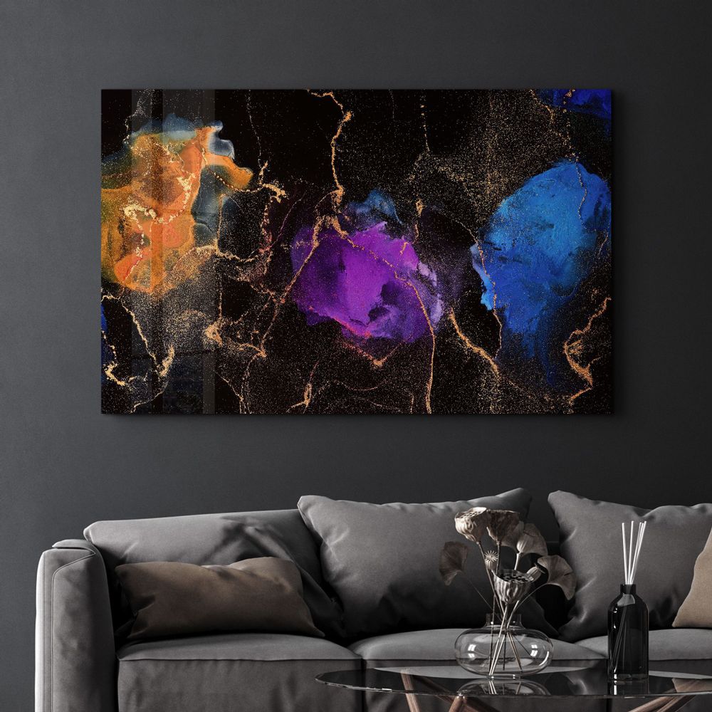 Autres décorations murales - Marble Design V3 | Glass Wall Art - ARTDESIGNA
