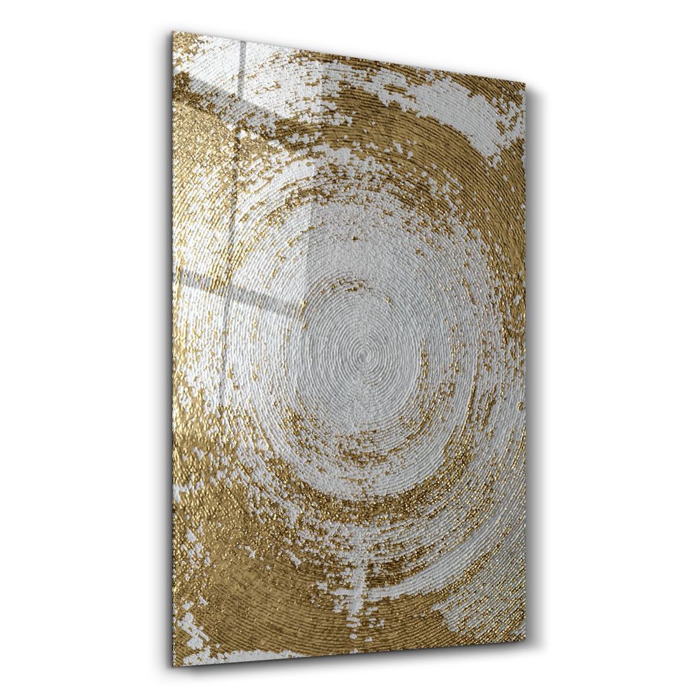 Autres décorations murales - Gold Circle V1 | Glass Wall Art - ARTDESIGNA