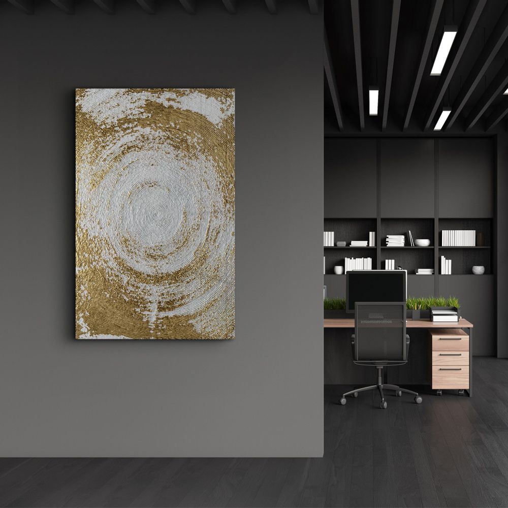 Autres décorations murales - Gold Circle V1 | Glass Wall Art - ARTDESIGNA