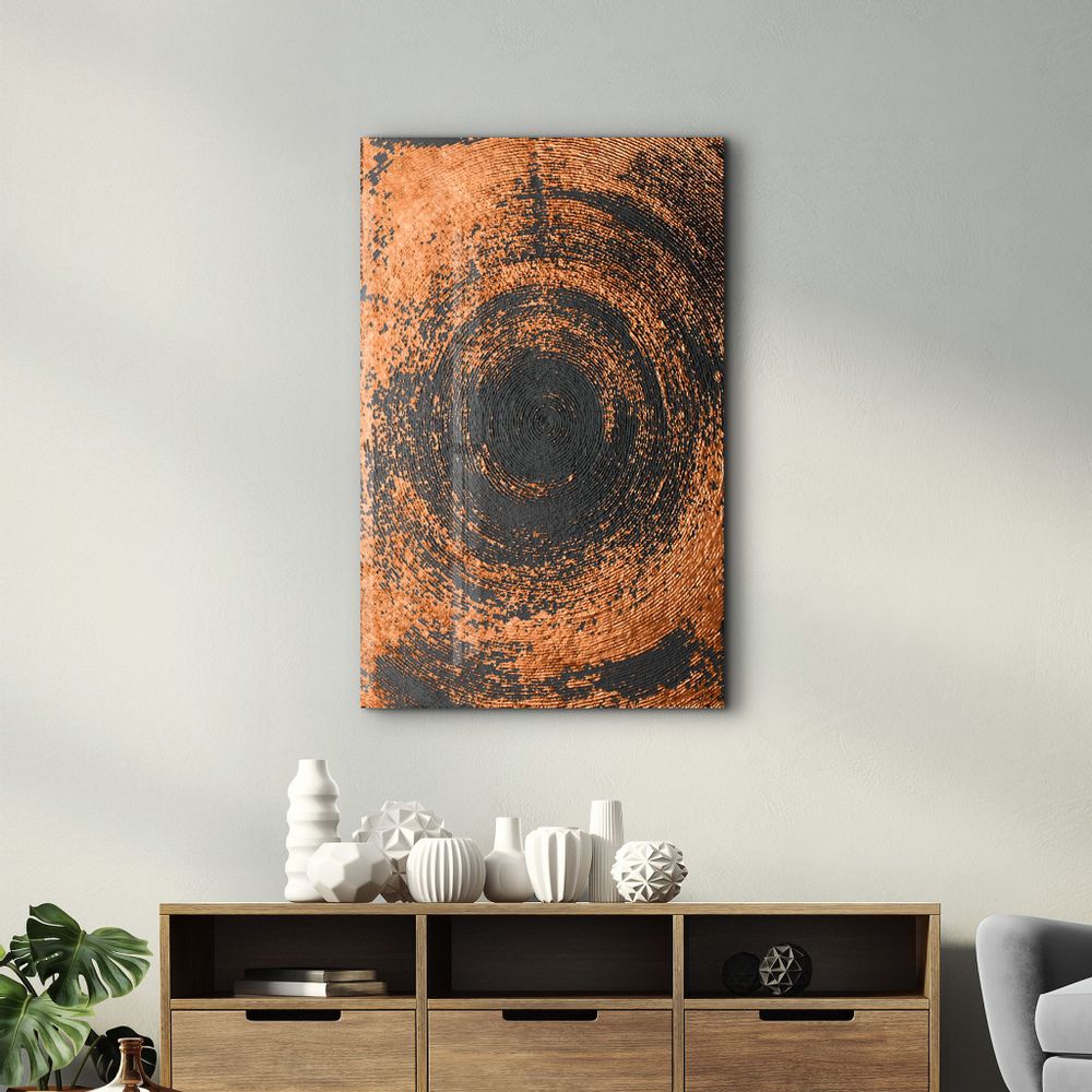Autres décorations murales - Gold Circle V2 | Glass Wall Art - ARTDESIGNA