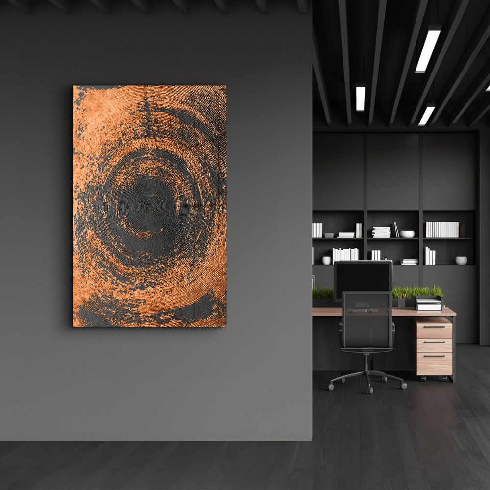 Autres décorations murales - Gold Circle V2 | Glass Wall Art - ARTDESIGNA