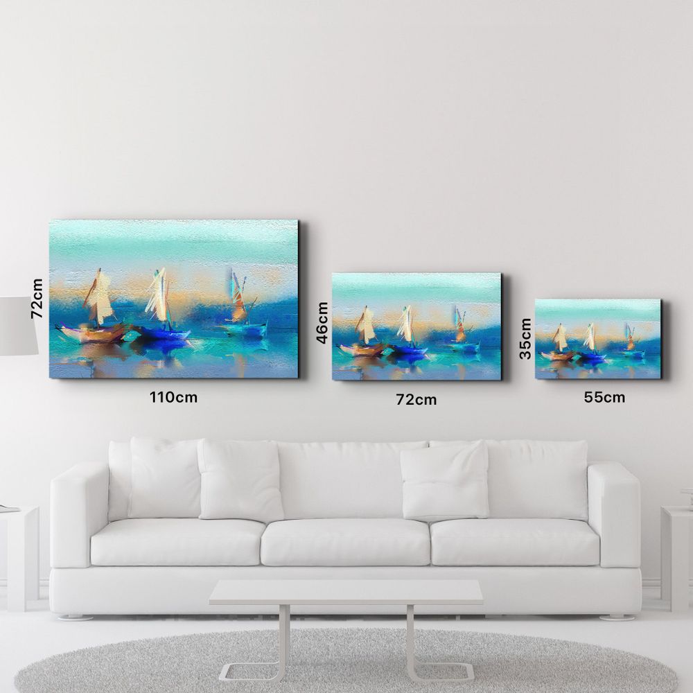 Other wall decoration - Boats Oil Painting | Glass Wall Art - ARTDESIGNA