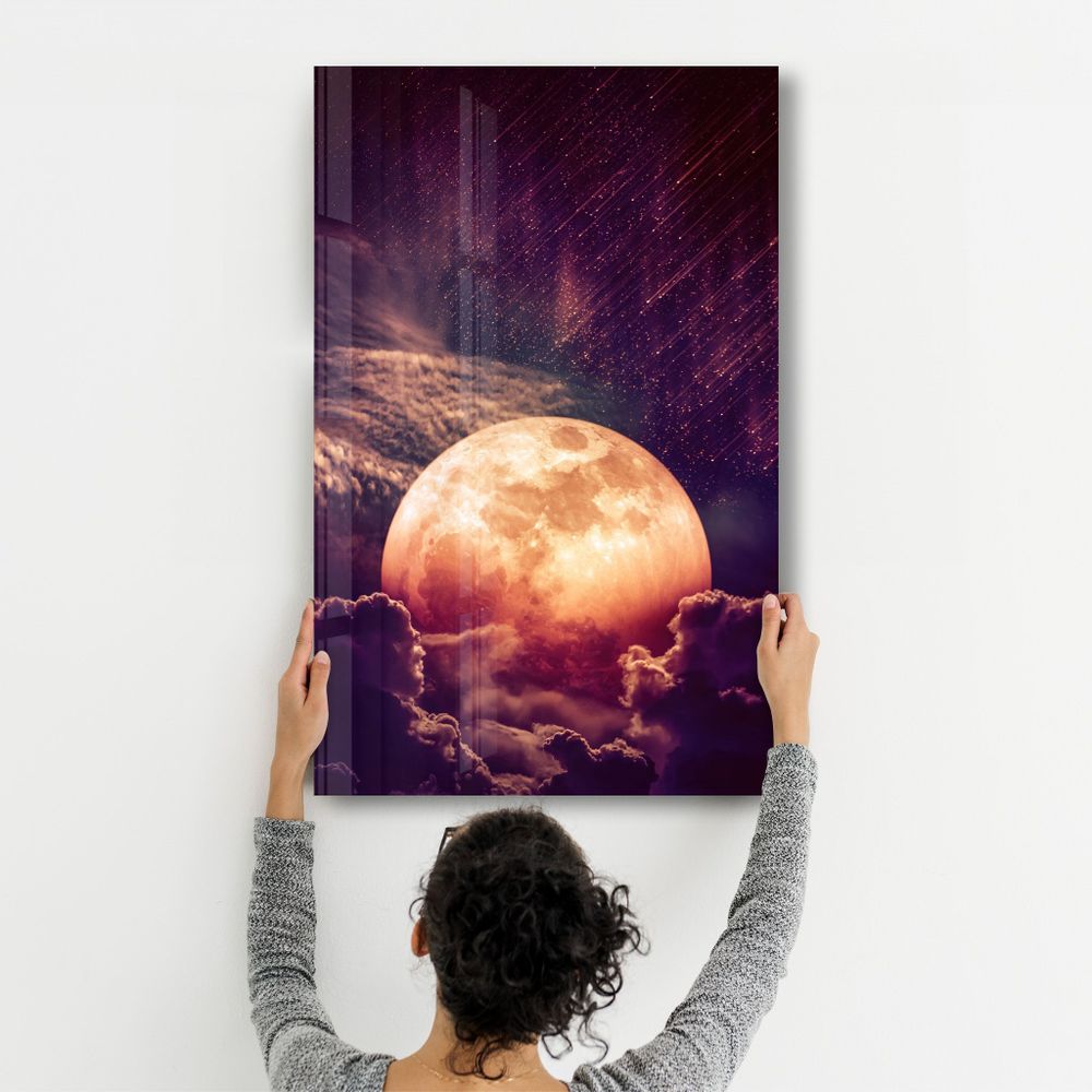 Autres décorations murales - Meteor Shower | Glass Wall Art - ARTDESIGNA