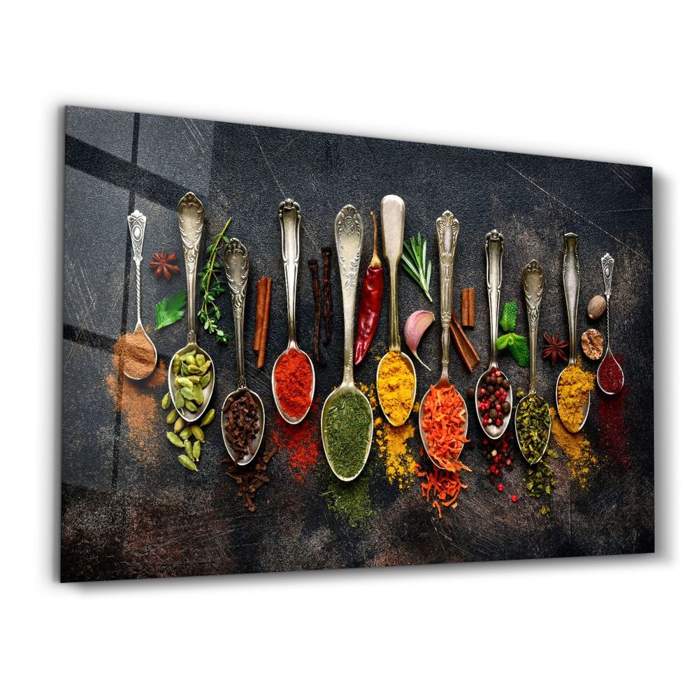 Autres décorations murales - Indian Spices | Glass Wall Art - ARTDESIGNA