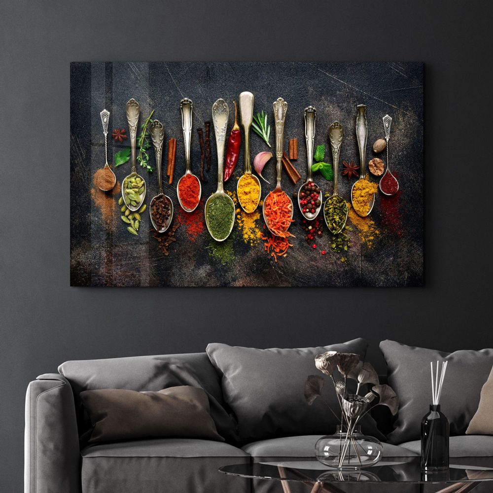 Autres décorations murales - Indian Spices | Glass Wall Art - ARTDESIGNA