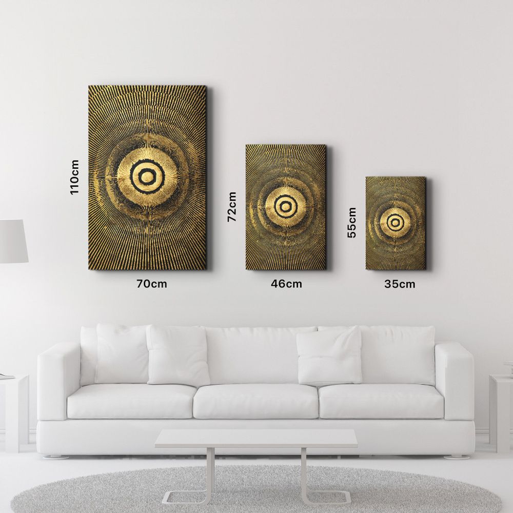 Autres décorations murales - Gold Circle V3 | Glass Wall Art - ARTDESIGNA