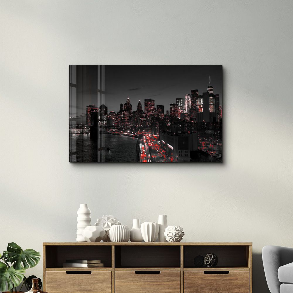Autres décorations murales - Gotham City | Glass Wall Art - ARTDESIGNA