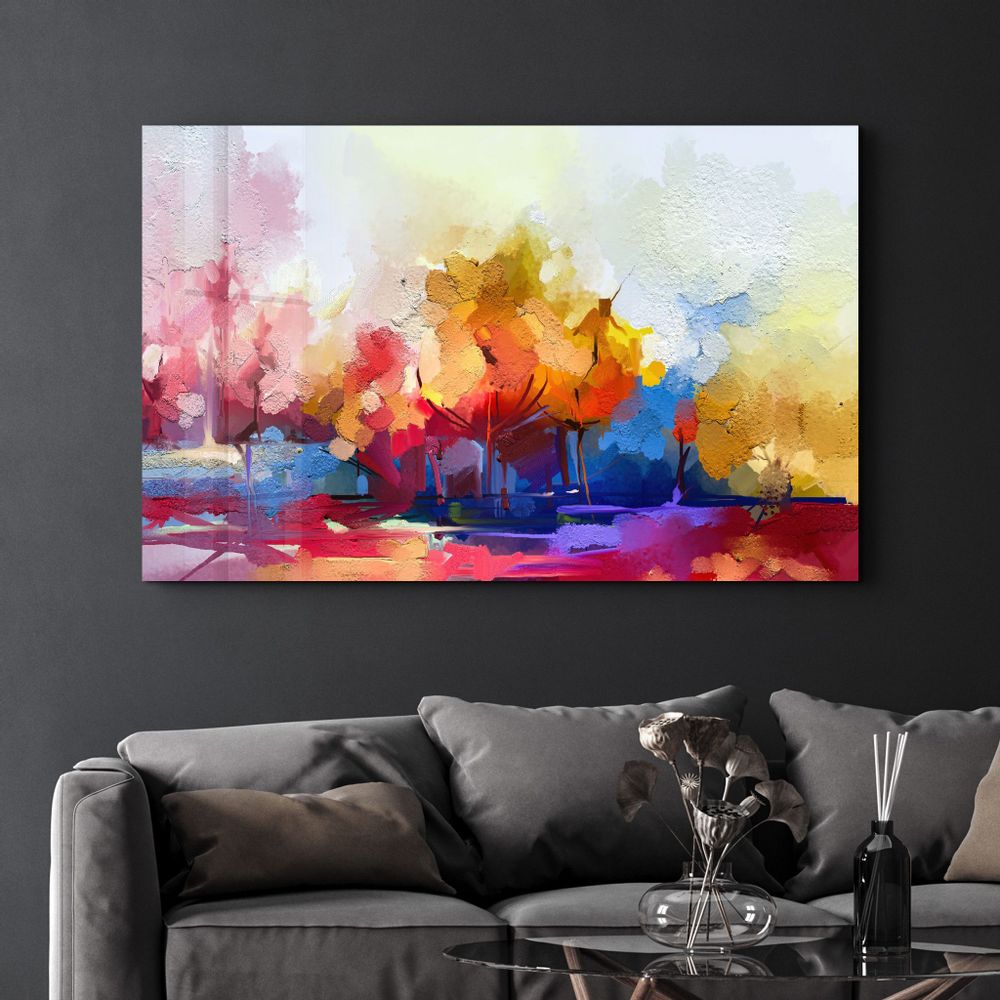 Other wall decoration - Abstract Oil Painting | Glass Wall Art - ARTDESIGNA