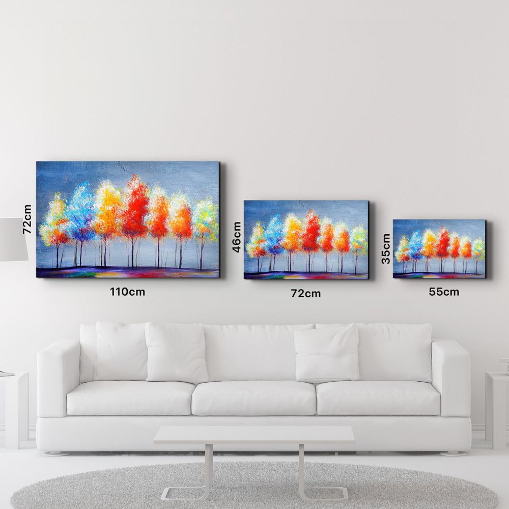Other wall decoration - Colorful Trees 3 | Glass Wall Art - ARTDESIGNA