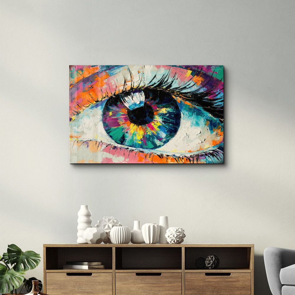 Autres décorations murales - Eye In Colors V2 | Glass Wall Art - ARTDESIGNA