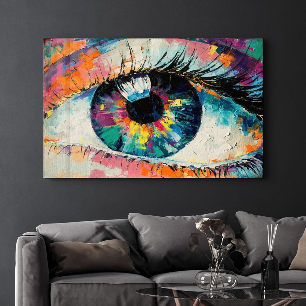 Autres décorations murales - Eye In Colors V2 | Glass Wall Art - ARTDESIGNA