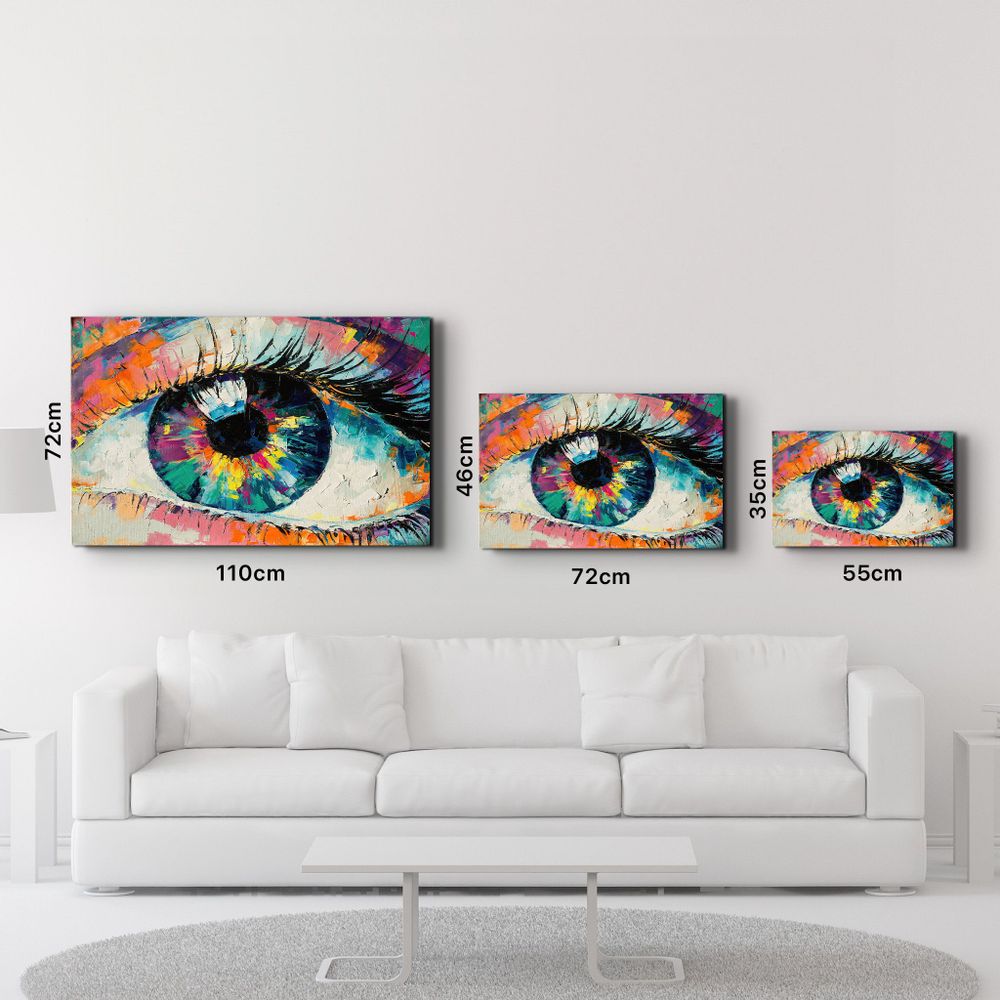 Autres décorations murales - Eye In Colors V2 | Glass Wall Art - ARTDESIGNA