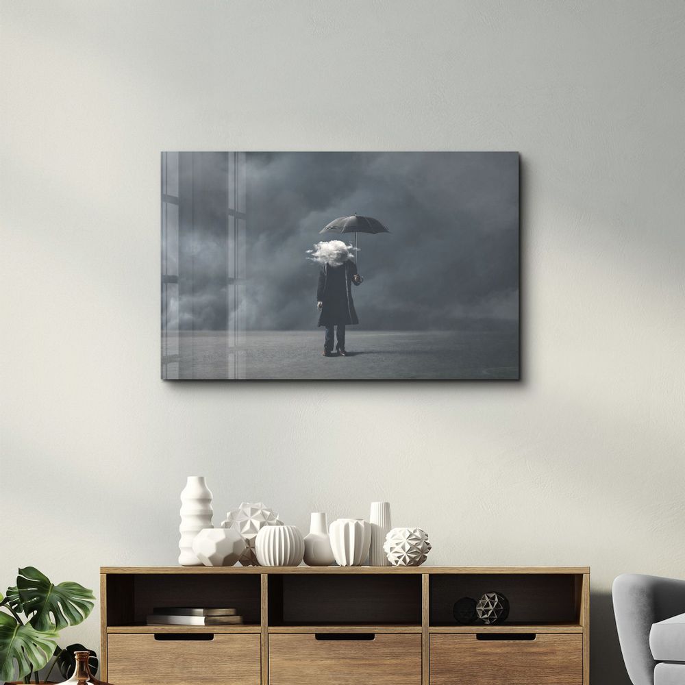 Autres décorations murales - The Cloud Head | Glass Wall Art - ARTDESIGNA