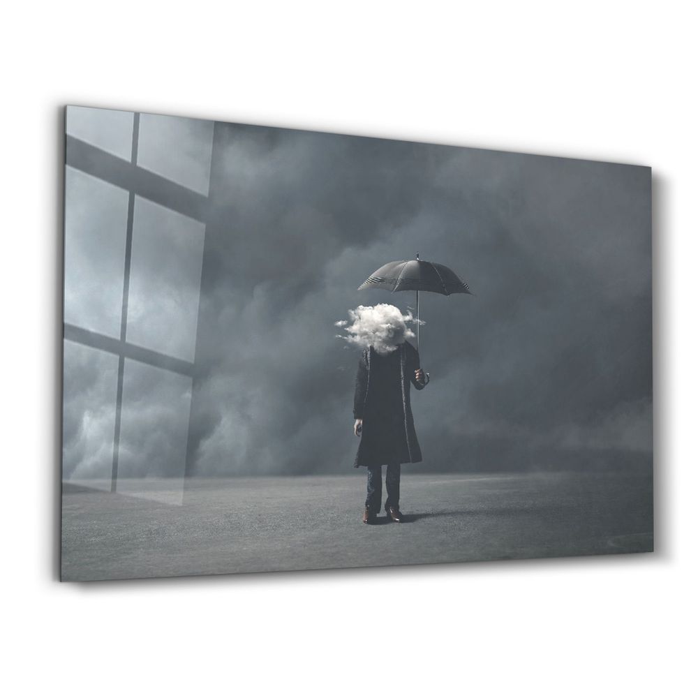 Autres décorations murales - The Cloud Head | Glass Wall Art - ARTDESIGNA