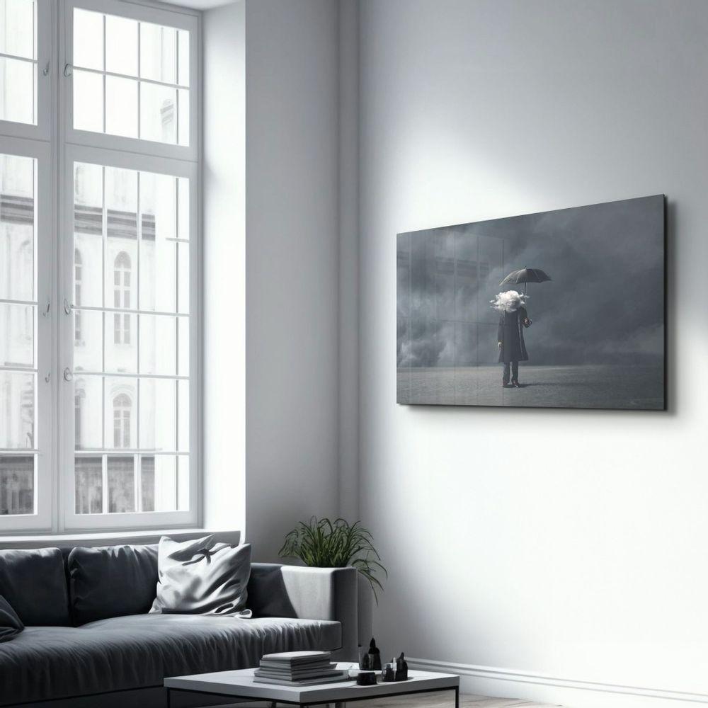 Autres décorations murales - The Cloud Head | Glass Wall Art - ARTDESIGNA