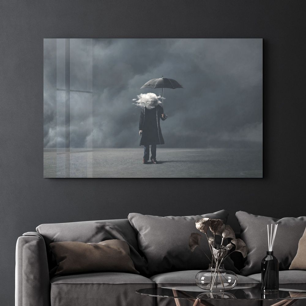 Autres décorations murales - The Cloud Head | Glass Wall Art - ARTDESIGNA