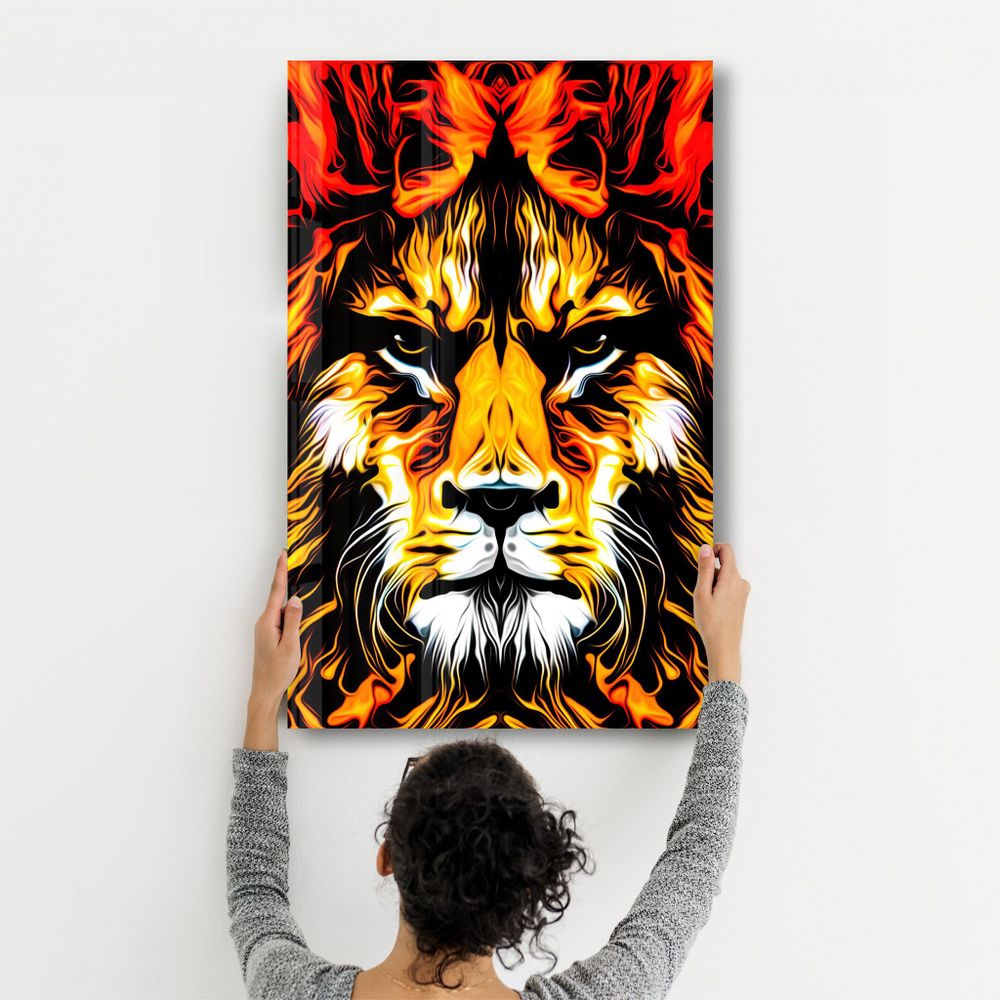 Other wall decoration - The Big Cat | Glass Wall Art - ARTDESIGNA