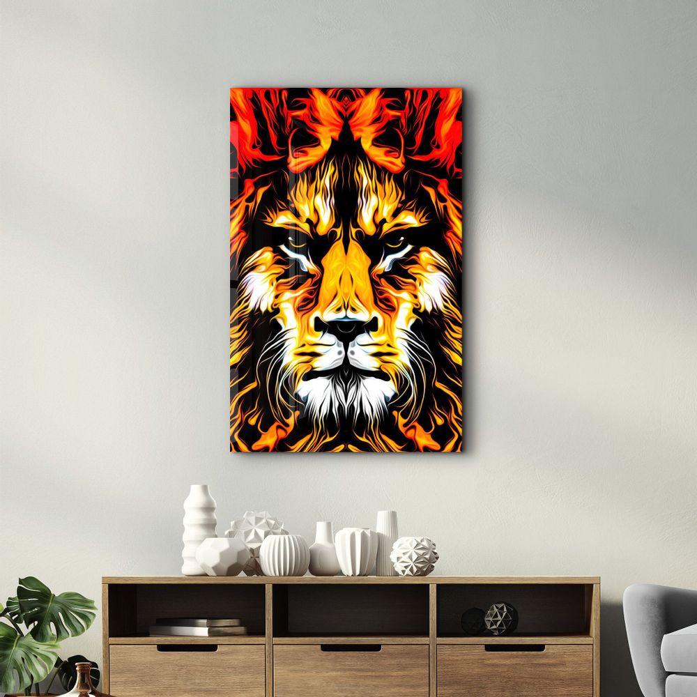 Other wall decoration - The Big Cat | Glass Wall Art - ARTDESIGNA
