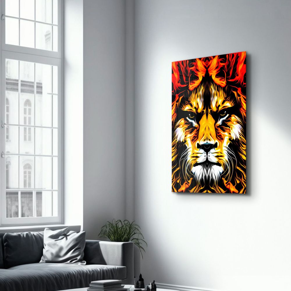 Other wall decoration - The Big Cat | Glass Wall Art - ARTDESIGNA