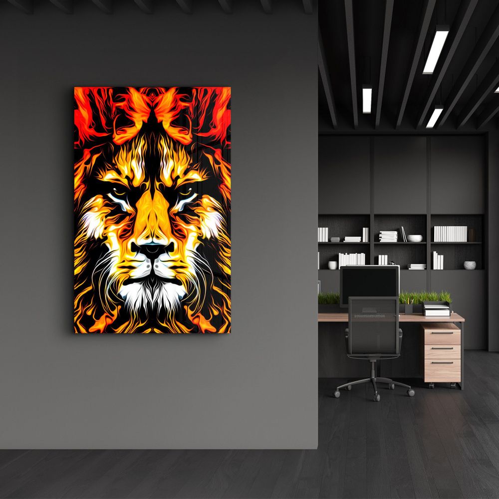Other wall decoration - The Big Cat | Glass Wall Art - ARTDESIGNA