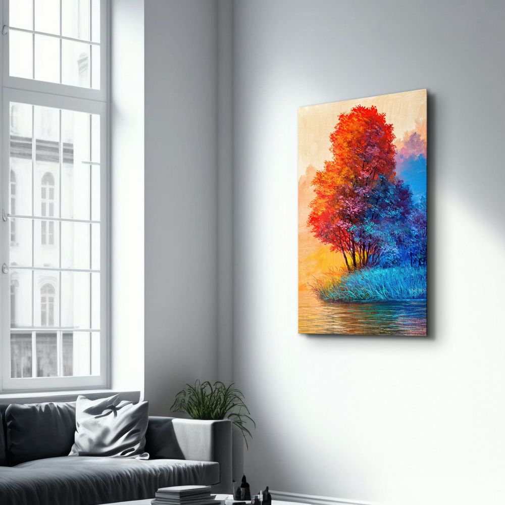 Other wall decoration - Summer Vs Winter | Glass Wall Art - ARTDESIGNA